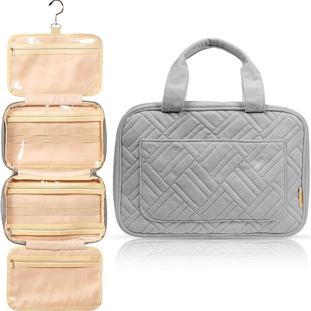 Hanging Travel Toiletry Bag for Women, Makeup Bag, Bathroom & Shower Organizer K